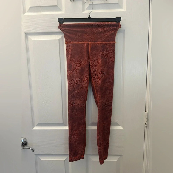 ! Lululemon Wunder Train High Rise Tight Crackle Glaze Vintage Orange Lark… - Picture 6 of 6